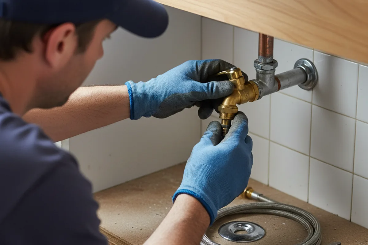 Shutoff valve and fitting work during Emergency Plumbing in Clovis